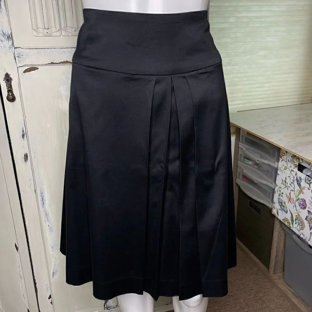 International Concepts Black Pleated Skirt Size 10